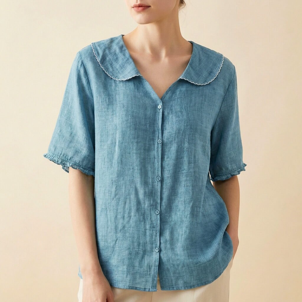 Clara Cotton-Linen Blouse -