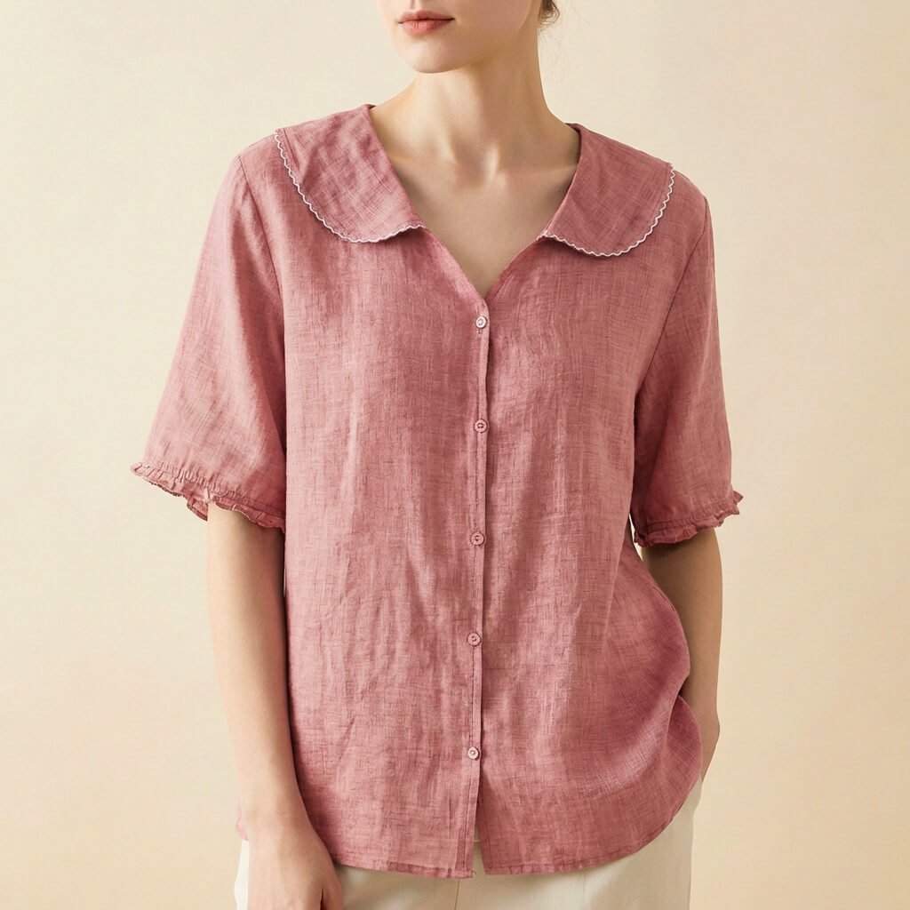 Clara Cotton-Linen Blouse -