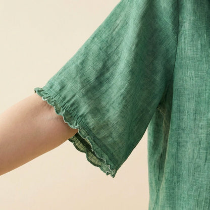 Clara Cotton-Linen Blouse -