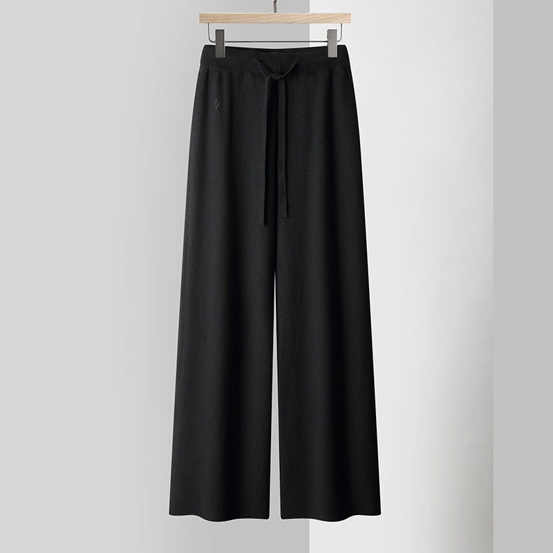 Women's Cashmere Pants with Adjustable Waist for All Seasons