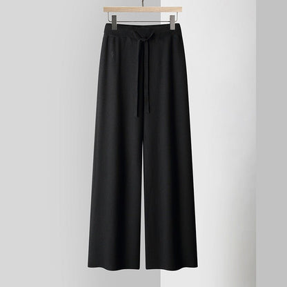 Women's Cashmere Pants with Adjustable Waist for All Seasons