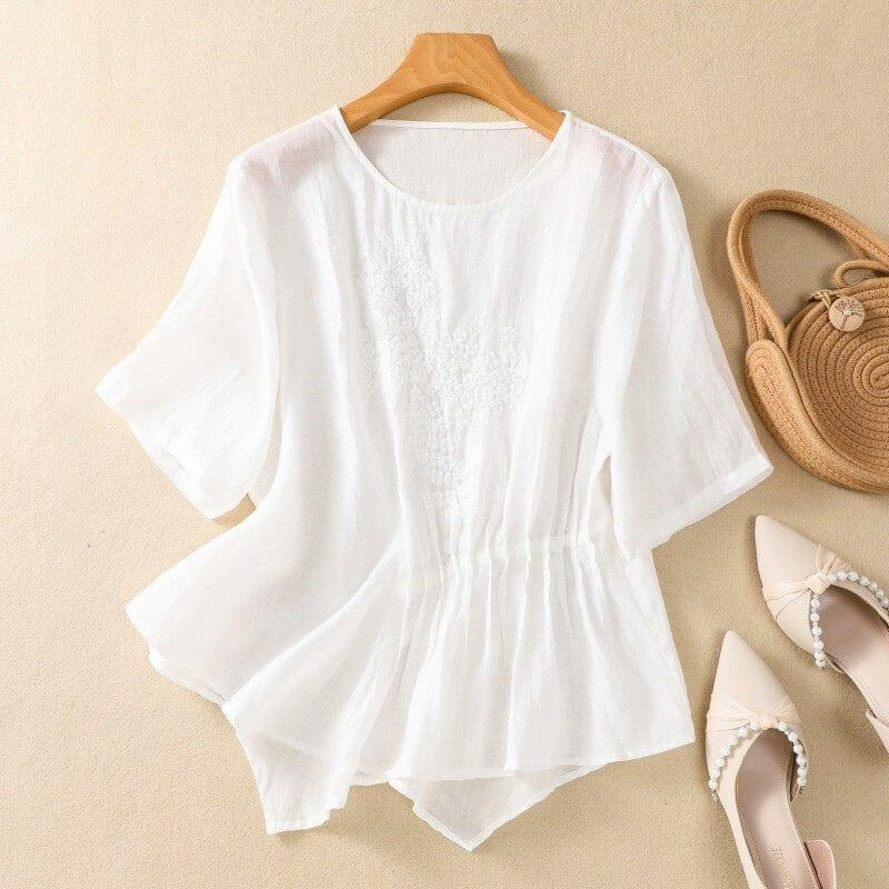 Elira Cotton-Linen Blouse -