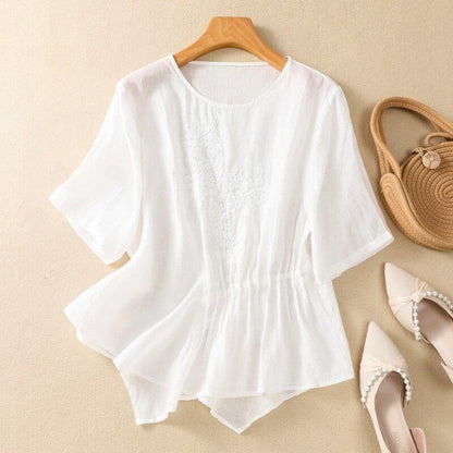 Elira Cotton-Linen Blouse -
