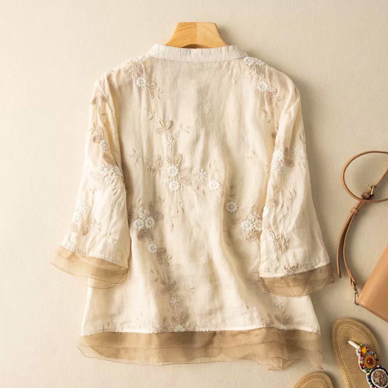 Isabella Cotton-Linen Blouse -