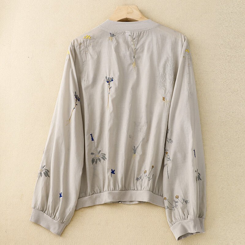 Women's Cotton-Linen Jacket with embroidery for evenings