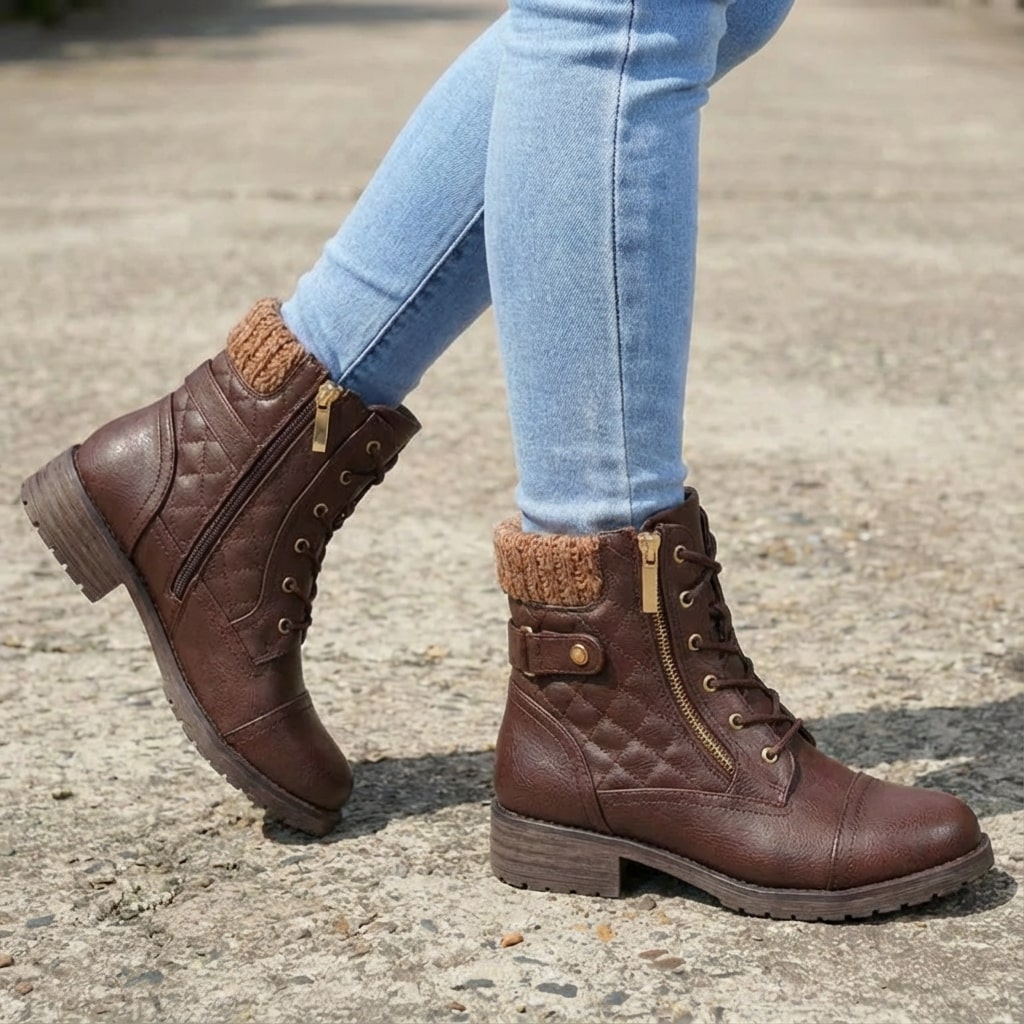 Valencia Women's Leather Ankle Boots by Tenoura