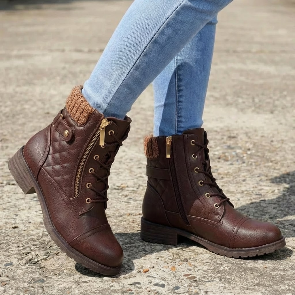 Valencia Women's Leather Ankle Boots by Tenoura