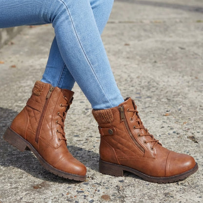Valencia Women's Leather Ankle Boots by Tenoura