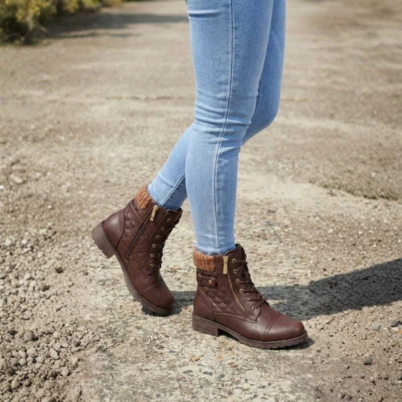 Valencia Women's Leather Ankle Boots by Tenoura
