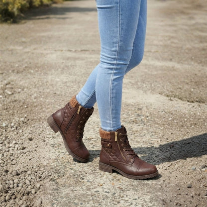 Valencia Women's Leather Ankle Boots by Tenoura