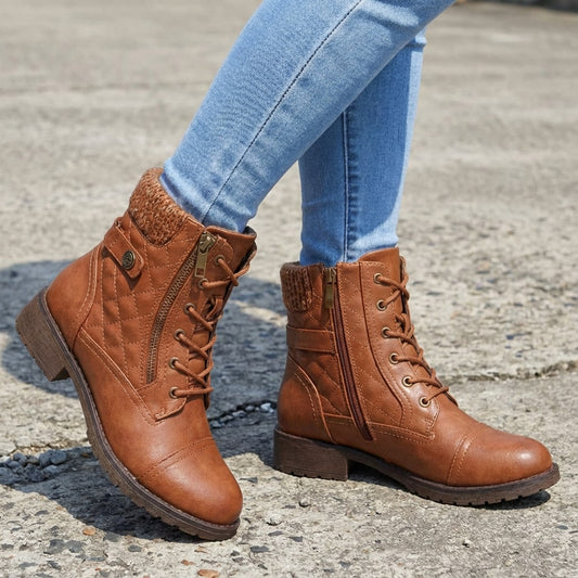 Valencia Women's Leather Ankle Boots by Tenoura