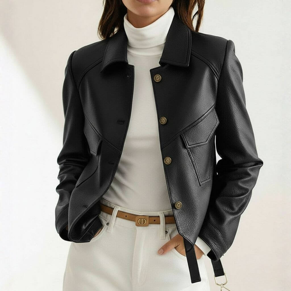 Gianna Classic Leather Jacket -