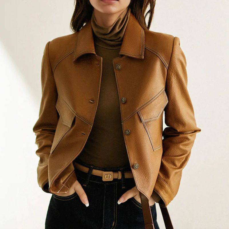 Gianna Classic Leather Jacket -