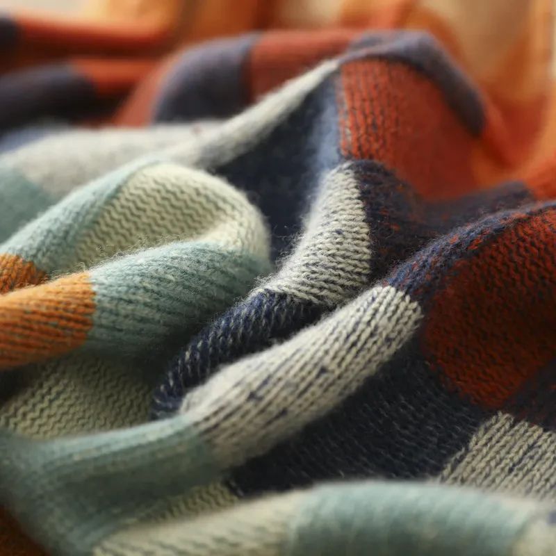 Emma Checkered Merino Sweater -