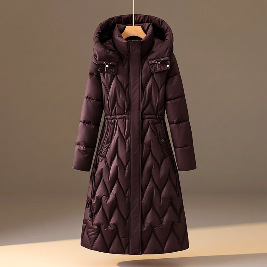Women's Quilted Hooded Coat with Lightweight Warmth