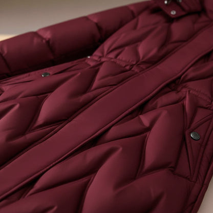 Women's Quilted Hooded Coat with Lightweight Warmth