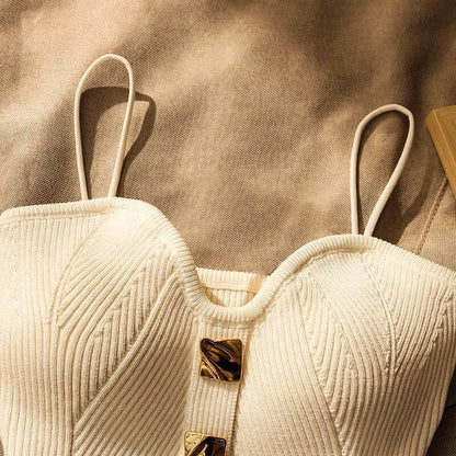 Women's Slim-Knit Cami with sweetheart neckline for evenings