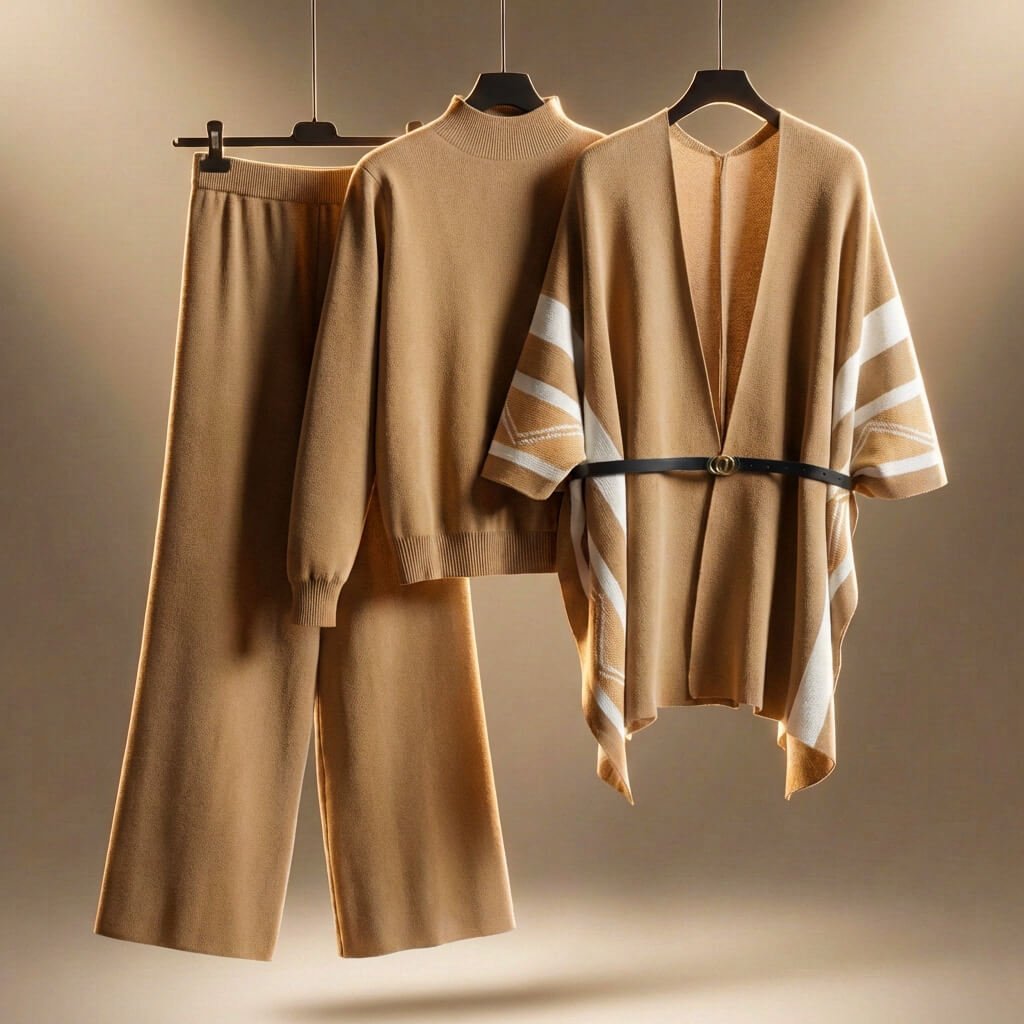 Women's Virgin Wool Lounge Set with Plush Feel for Lounging -
