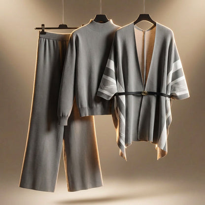 Women's Virgin Wool Lounge Set with Plush Feel for Lounging -
