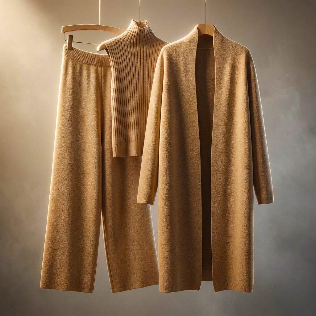 Women's Virgin Wool Lounge Set with softtouch for layering