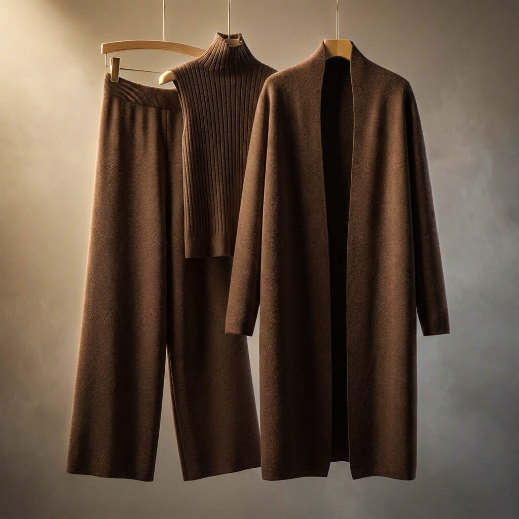Women's Virgin Wool Lounge Set with softtouch for layering