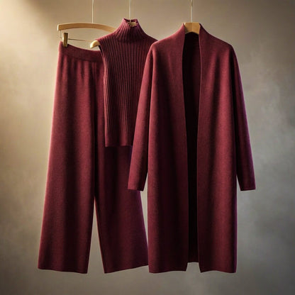 Women's Virgin Wool Lounge Set with softtouch for layering