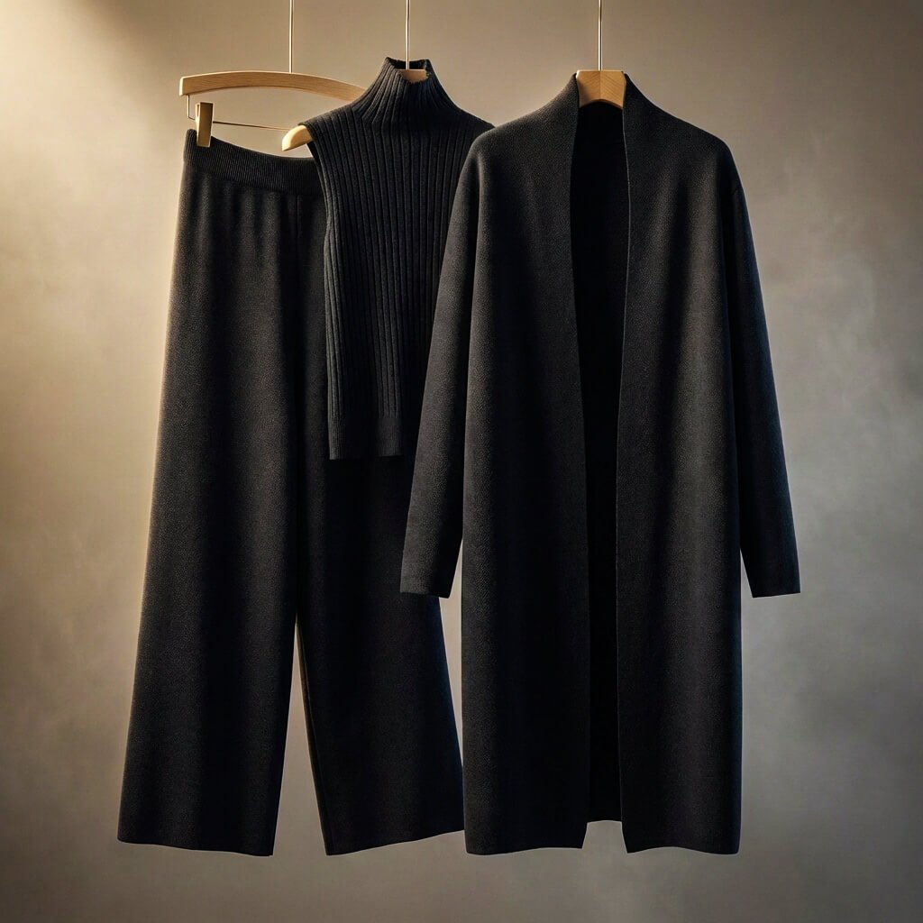 Women's Virgin Wool Lounge Set with softtouch for layering