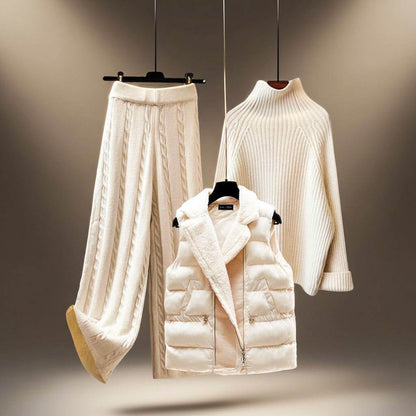 Women's Wool-Blend Winter Set with Soft Touch for Layering
