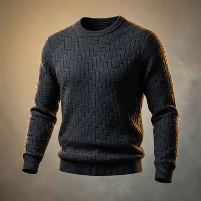 Men's Basketweave Knit Shirt for Smart-Casual Style