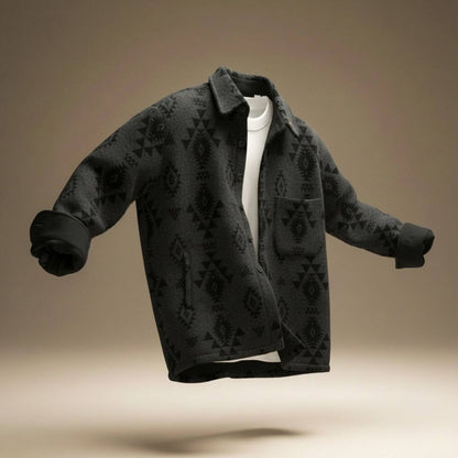 Men's Casual Wool Jacket - Textured warmth for layering