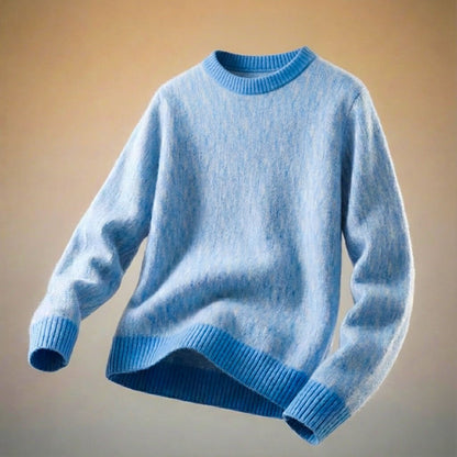 Men's Merino Wool Sweater with Unique Pattern for Layering