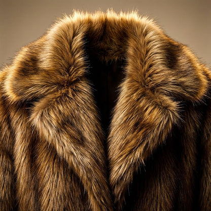 Men's Classic Fur Coat with ultra-plush fur for Winter Wear