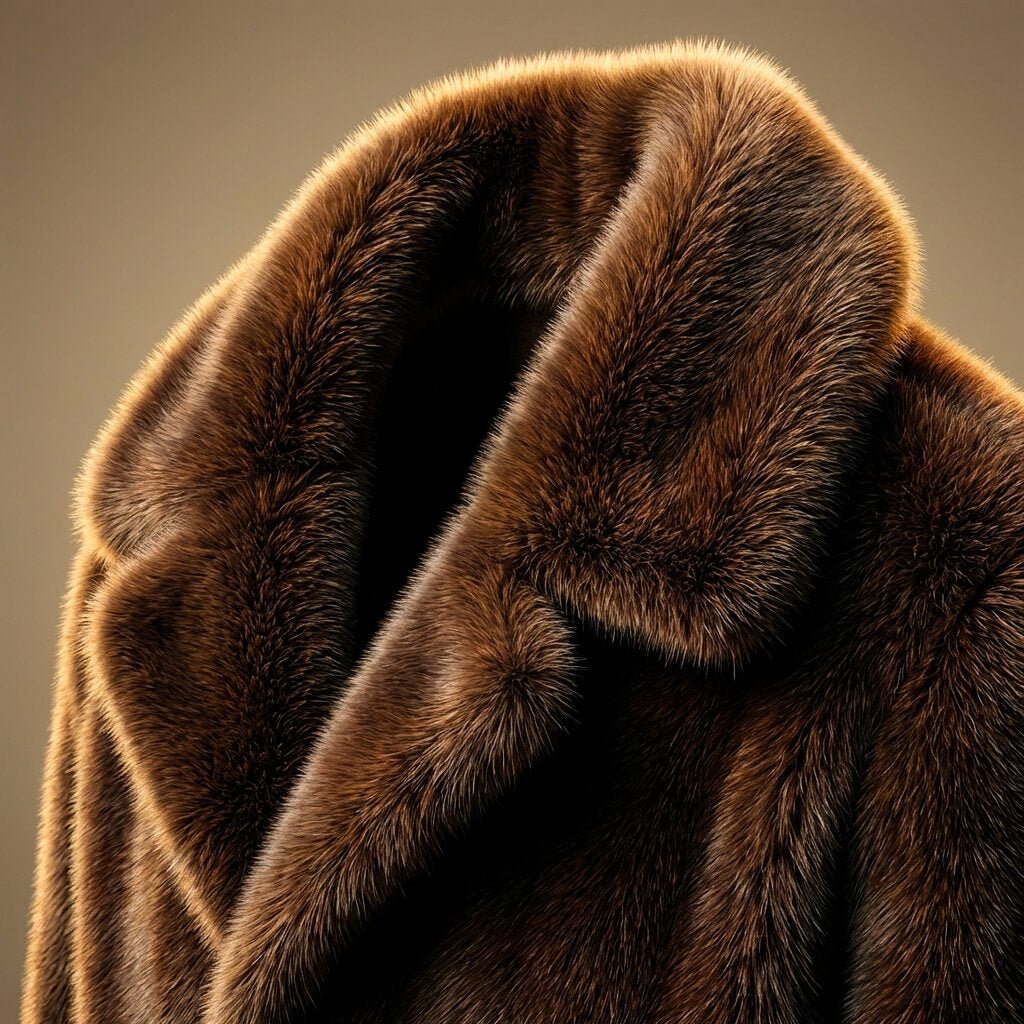 Men's Fur Jacket with Oversized Shawl Collar for Evenings