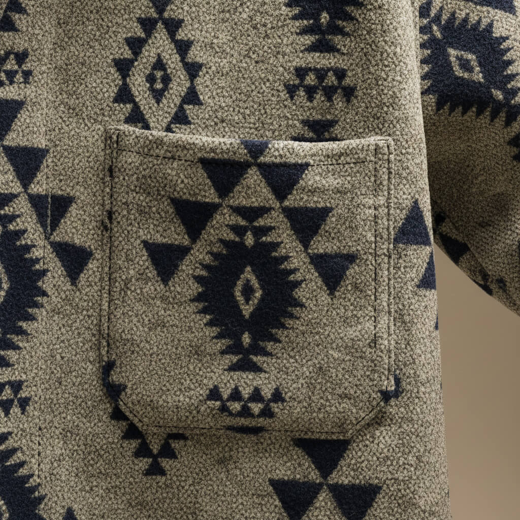 Men's Casual Wool Jacket - Textured warmth for layering