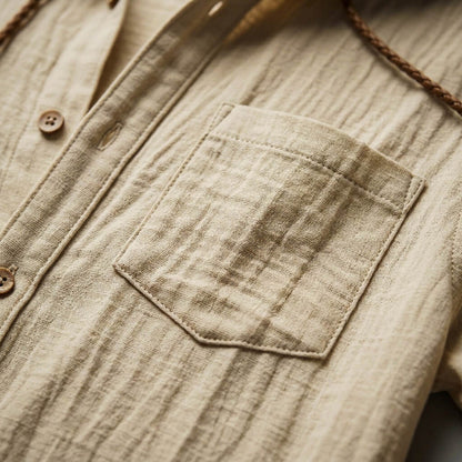 Men's Cotton-Linen Hooded Jacket for Spring Days Outdoors