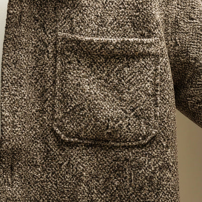 Men's Wool Jacket with Boucle Texture for Layering in Cold