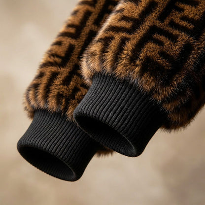 Men's Hooded Fur Jacket for Winter Nights and Cold Days