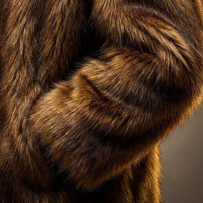 Men's Classic Fur Coat with ultra-plush fur for Winter Wear
