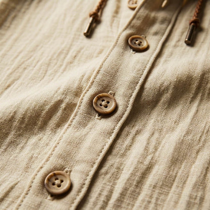 Men's Cotton-Linen Hooded Jacket for Spring Days Outdoors