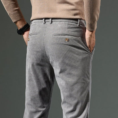 Men's Corduroy Trousers with Bamboo Lyocell for Evening
