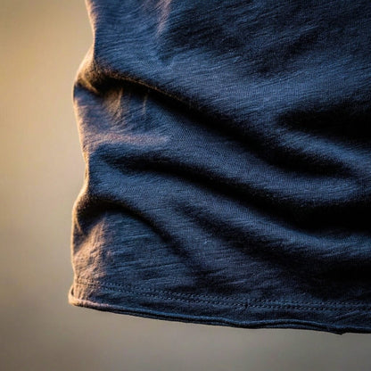 Men's Cotton T-Shirt with V-Neck for Casual Summer Wear