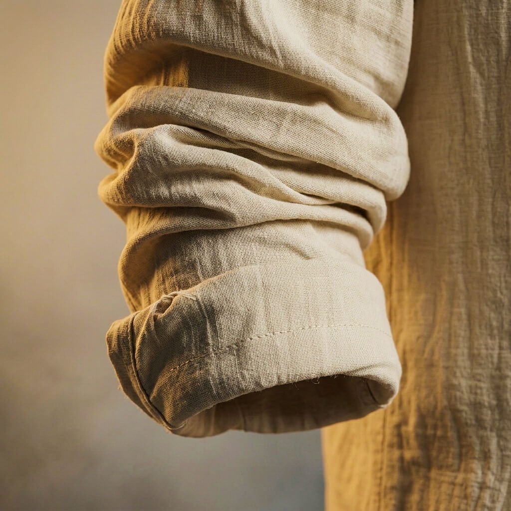 Men's Cotton-Linen Hooded Jacket for Spring Days Outdoors
