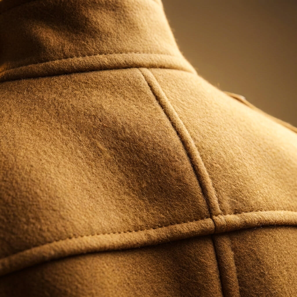 Men's Virgin Wool Coat with Stand Collar for Smart Workwear