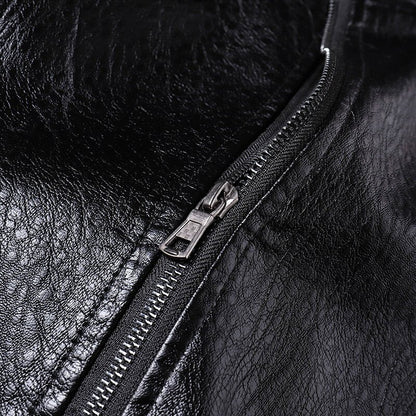 Men's Leather Jacket with Textured Finish for Everyday Style