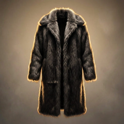 Men's Classic Fur Coat with ultra-plush fur for Winter Wear