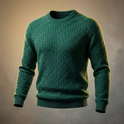 Men's Basketweave Knit Shirt for Smart-Casual Style