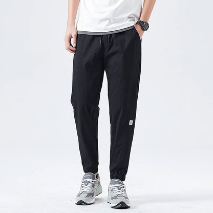 Men's Casual Trousers with Drawstring Waist for Summer Days - Trouser