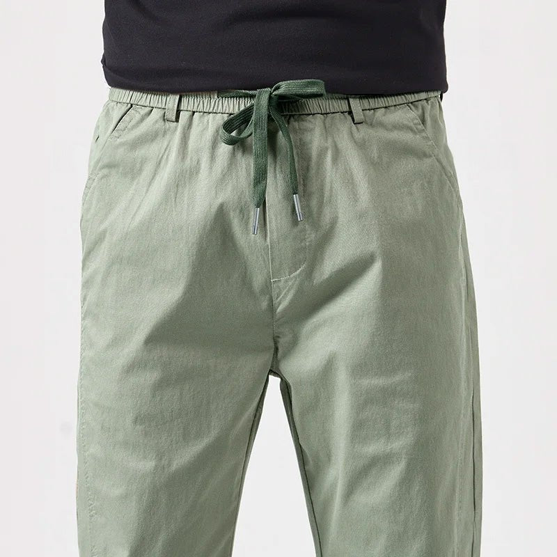 Men's Casual Trousers with Drawstring Waist for Summer Days - Trouser