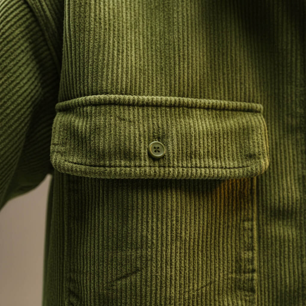Men's Corduroy Jacket with Sherpa Lining for Winter - Casual Jacket