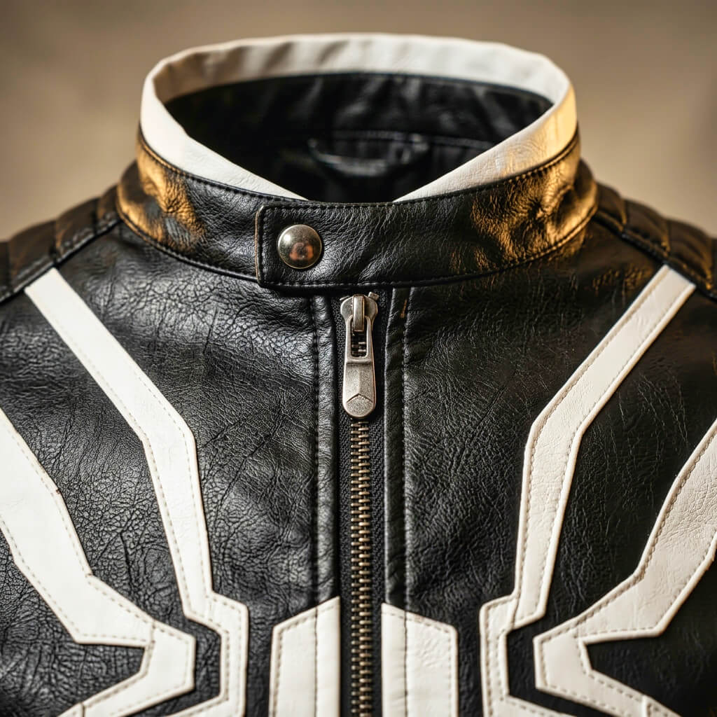 Men's Leather Jacket with spider-paneling for Evening Out - lather jacket